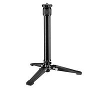 Mantona One Mini 50 cm con soporte de araña - Monopié de aluminio, altura 5 - 50 cm, capacidad de carga 6 kg, ideal para giro cerca del suelo inclinable 23°, giratorio 360°, para DSLR DSLM, Smartphone