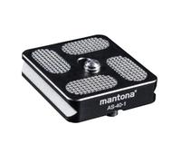 Mantona Placa de liberación rápida Arca Swiss, 40 mm, Color Negro