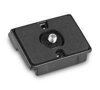 Mantona Scout - Zapata de Cambio rápido para trípodes de Aluminio (Rosca de 1/4"), Color Negro