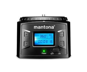 Mantona Turnaround 360 Advanced 3 - Cabezal de trípode eléctrico panorámico de rotación Continua de 360° para Timelapse Timelapse y pivotar con cámara para Smartphone Action CAM GoPro