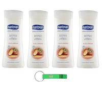 Mantovani Bagnodoccia Neutro Argán - Gel de ducha neutro con aceite de argán 400 ml + llavero Beni Culinari gratuito (4 unidades)