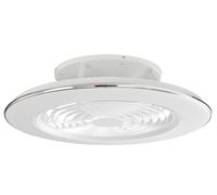 Mantra Iluminación. Modelo ALISIO MINI. Ventilador y plafón de techo de 52,5 cm de diámetro en color blanco. Fuente de luz LED 70W 2700K-5000K 4900lm. Ventilador 30W