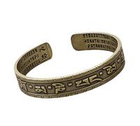Mantra budista tibetano de cobre pintado a mano con seis palabras sagradas ajustable abrible para protecciones suerte tibetano, talla única, como se describe