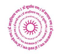 Mantra del Señor Sol en sánscrito Pegatinas de pared 67.2x67.5cm No se cae Rosa roja