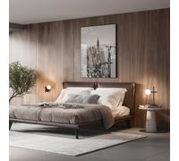 Mantra Iluminación Aplique de pared, 1 luz, hierro, negro, cristal, blanco