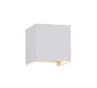 Mantra Iluminación Davos Aplique de exterior LED, blanco, angular, atenuable, aluminio