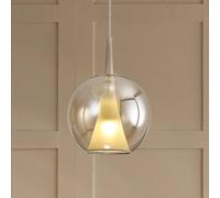 Mantra Iluminación Lámpara colgante Elsa, 1 luz, Ø 25 cm, cristal, bronce