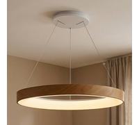 Mantra Iluminación Lámpara colgante LED inteligente Niseko II, Ø 50 cm, color madera, CCT