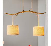Mantra Iluminación Lámpara colgante Sabina con pantallas textiles, 2 luces.