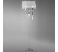 Mantra Iluminación Lámpara de pie Lilja con pantalla de seda