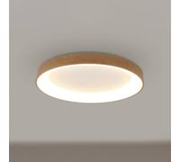 Mantra Iluminación Lámpara de techo LED Niseko II CCT control remoto Ø50cm color madera True