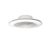 Mantra Iluminación. Modelo ALISIO XL. Ventilador y plafón de techo de 73,5 cm de diámetro en color blanco. Fuente de luz LED 95W 2700K-5000K 5900lm. Ventilador 58W