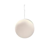 Mantra Iluminación. Modelo AVORIAZ. Lámpara de techo colgante de 35 cm de diámetro para terraza fabricado en PE y ABS acabado en color blanco. Altura regulable