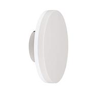 Mantra Iluminación. Modelo BORA. Aplique de pared de exterior circular de 15 cm de diámetro fabricado en aluminio y policarbonato acabado en color blanco. Fuente de luz LED 9.6W 3000K 720Lm (incl.).