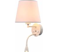 Mantra Iluminación. Modelo CAICOS. Aplique de pared con lector y conector USB fabricado en hierro y aluminio acabado en color blanco mate