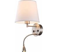 Mantra Iluminación. Modelo CAICOS. Aplique de pared con lector y conector USB fabricado en hierro y aluminio acabado en color níquel satinado