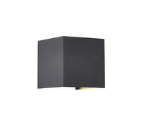 Mantra Iluminación. Modelo DAVOS. Aplique de exterior cuadrado fabricado en aluminio acabado en color gris oscuro