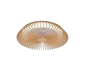 Mantra Iluminación. Modelo HIMALAYA. Ventilador y plafón de techo de 63 cm de diámetro en color madera. Fuente de luz LED 70W 2700K-5000K 4900lm. Ventilador 35W