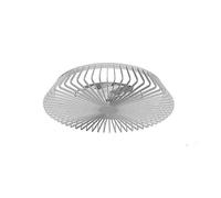 Mantra Iluminación. Modelo HIMALAYA. Ventilador y plafón de techo de 63 cm de diámetro en color plata. Fuente de luz LED 70W 2700K-5000K 4900lm. Ventilador 35W