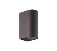 Mantra Iluminación. Modelo KANDANCHU. Aplique de exterior circular fabricado en aluminio acabado en corten