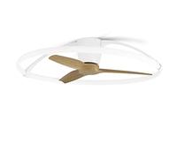 Mantra Iluminación Ventilador de techo LED inteligente Nepal, blanco/haya, CC, silencioso