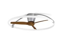 Mantra Iluminación Ventilador de techo LED Smart Nepal, plata/nogal, CC, silencioso
