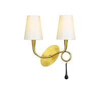 Aplique De Pared 2 Luces Colección Paola Oro