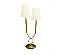 Lámpara De Mesa 2 Luces Colección Paola Oro