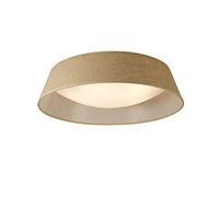 Mantra Iluminación. Modelo SABINA. Plafón de techo de 59 cm de diámetro fabricado en hierro y tela acabado en color marrón