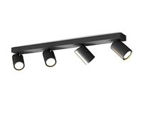 Mantra Iluminación. Modelo SAL. Regleta de techo con 4 focos fabricado en aluminio acabado en color negro mate