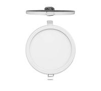 Mantra Iluminación. Modelo SAONA. Lámpara circular empotrable de 22,5 cm fabricado en aluminio acabado en color blanco mate. Fuente de luz LED 24W 2090lm 3000K