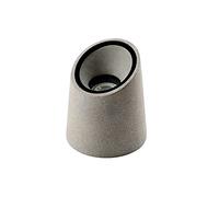 Mantra Iluminación. Modelo TAOS. Luz de tierra de exterior de 14 cm de diámetro fabricado en cemento acabado en color gris piedra