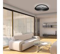 Mantra Iluminación Ventilador de techo Himalaya LED App, mando a distancia, negro