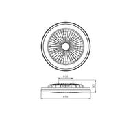 Mantra Iluminación Ventilador de techo LED Gamer Big, blanco, DC, silencioso, Ø 56 cm, CCT RGB