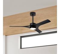 Mantra Iluminación Ventilador de techo LED, modelo Thai, negro, motor de corriente continua,