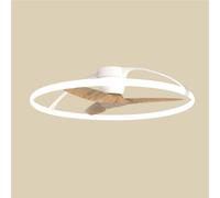 Mantra Iluminación Ventilador de techo LED Nepal, blanco/haya, CC, silencioso
