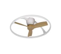 Mantra Iluminación Ventilador de techo LED Nepal Mini, con aplicación, blanco/haya