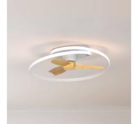 Mantra Iluminación Ventilador de techo LED Ocean blanco/madera, DC, silencioso, Ø 78 cm, CCT