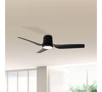 Mantra Iluminación Ventilador de techo LED Ushuaia, negro, DC, silencioso, Ø 134 cm, CCT