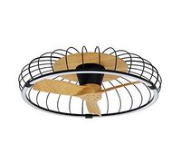 MANTRA Ventilador modelo NATURE negro con motor DC led dimable