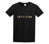 Manu Chao Logo - Camiseta informal para hombre, Negro , XL