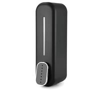 Manual 300ml | Wall Mounted Shower Container for Bathroom/Kitchen/Hotel | Wide Button & Transparent Window, ABS Material (Black)