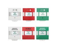 Manual 86 Type Resettable Dual Color LED Sound and Light Emergency Alarm Switch (812-Green)