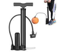 Manual Bike Tire Inflator - Presión máxima de 160 PSI, bomba de pie de ciclismo compacta | Agarra ergonómica en forma de T, diseño de cabeza de doble válvula, base de goma antideslizante, Kit de repar
