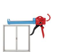 Manual Caulk Holder With Adjustable Grip For Smooth Sealant Application