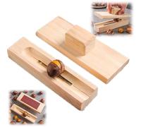 Manual Chestnut Opener Tool, Wooden Nut Opener, Portable Kitchen Nuts Cutting Tool, Nut Shelling Cross-Cutting Design for Hazelnuts Macadamia Walnuts and More. (#1)
