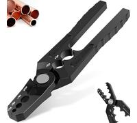 Manual Copper Tube Rounder, Extended Lever Arm Pipe Tool, 6-Hole Multi-Size Copper Pipe Repair & Rounding Tool for 1/4", 3/8", 1/2", 5/8", 3/4", 7/8"