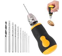 Manual Craft Drill, Small Hand Tool, Cordless Rotary Device, Multifunctional Wood Polishing Workshop Companion, Practical DIY Home Repair Accessory, Utility Gear for Hobbyists, Carpenters, 9cm