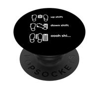 Manual de conducción hacia Arriba Turno hacia Abajo Turno Amante de los Coches entusiastas de los Coches PopSockets PopGrip Adhesivo