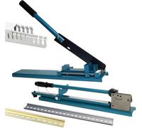 Manual de corte de riel DIN y tronco con doble ranura y regla | Cortador manual de banco para riel DIN y tronco, doble ranura, ideal para corte de precisión de acero y aluminio
